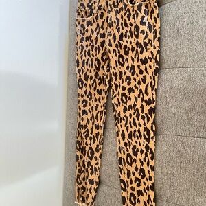 Kensie Leopard Print Skinny Jeans - Brown & Black